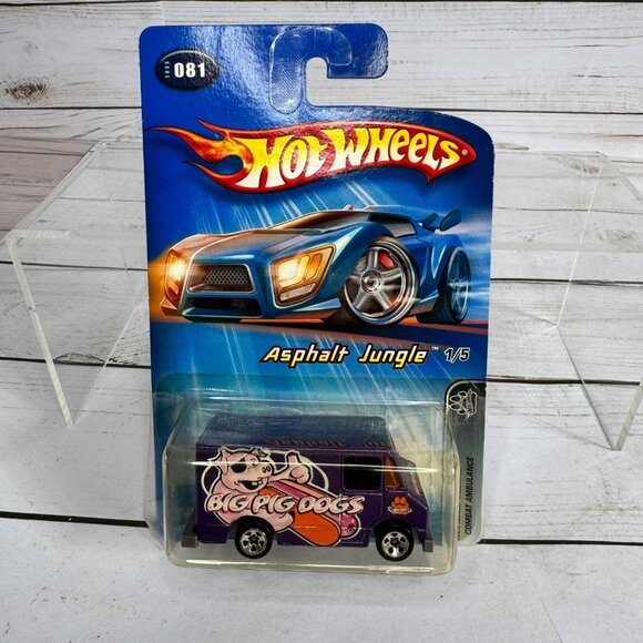 Hot Wheels Lot of 4 – Carded (Package Wear) Ambulance Jaguar Street Cleaver - Picture 11 of 16